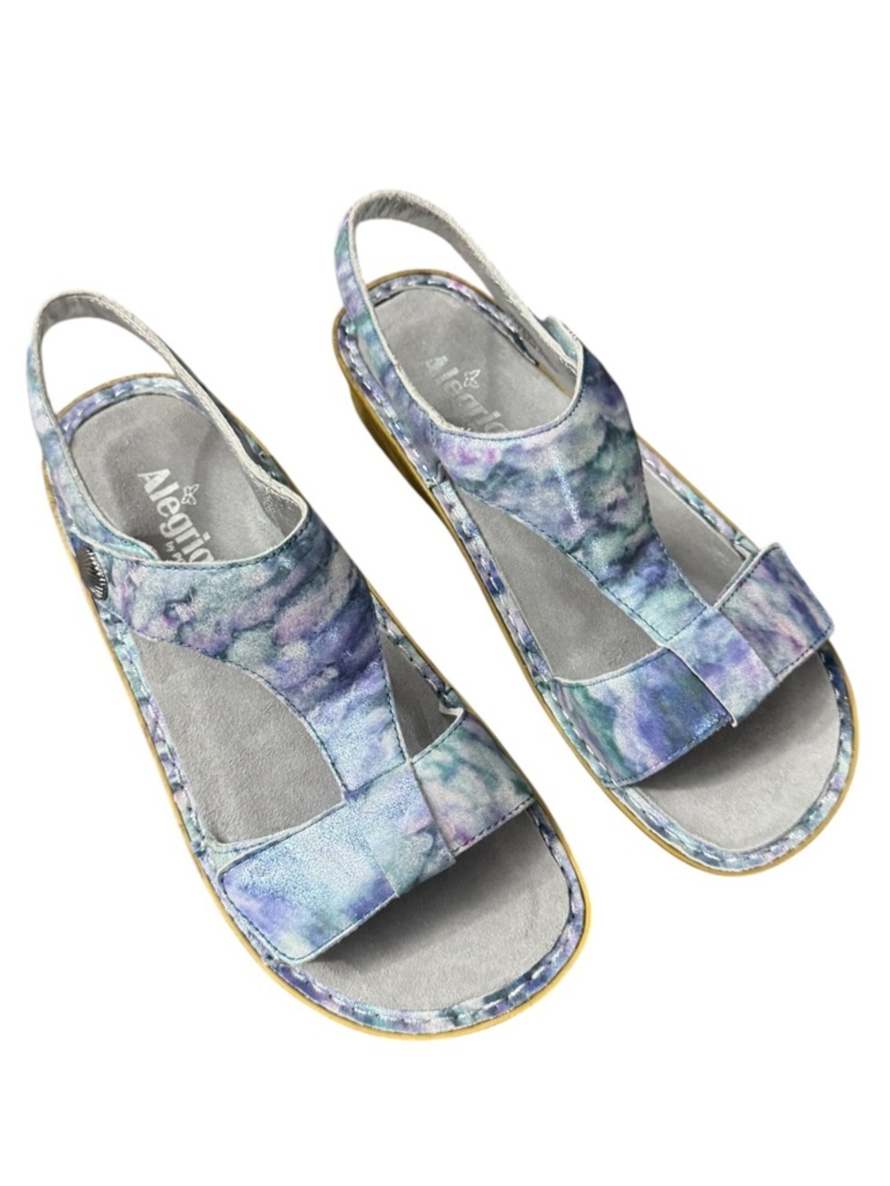 Alegria Ken 298 Impressionista Multi-Color Leather Sandals Size 41 or 10.5